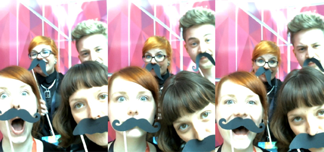 Die Flâneure Ninia, Johanna, Kathrin und Mark (v. l. o. gegen den Uhrzeigersinn) auf der rp13. (Foto: pixoona)
